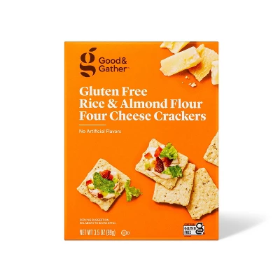 Gluten Free Rice & Almond Flour Four Cheese Crackers - 3.5oz - Good & Gather™ 6 Gluten Free Rice & Almond Flour Four Cheese Crackers - 3.5oz - Good & Gather™ - Image 4