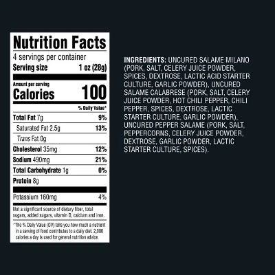 Signature Italian Uncured Salami Trio - 4oz - Good & Gather™ 5 Signature Italian Uncured Salami Trio - 4oz - Good & Gather™ - Image 3