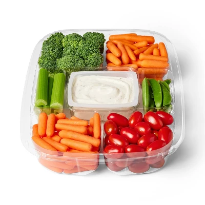 Vegetable Tray With Ranch Dip - 40oz - Good & Gather™ 3 Vegetable Tray With Ranch Dip - 40oz - Good & Gather™