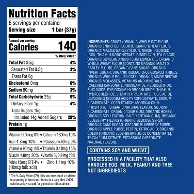 Organic Whole Grain Blueberry Fruit & Grain Bars - 6ct - Good & Gather™ 6 Organic Whole Grain Blueberry Fruit & Grain Bars - 6ct - Good & Gather™ - Image 4