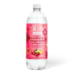 Cranberry Ginger Mule Sparkling Water Naturally Flavored With Other Natural Flavors - 33.8 Fl Oz Good & Gather™ -Good & Gather GUEST 105199dc d596 4f8f bfeb 89ad0b19f223