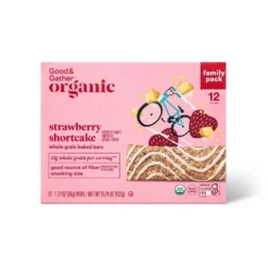 Organic Strawberry Shortcake Whole Grain Baked Bar - 12ct - Good & Gather™ -Good & Gather GUEST 115486cd 7e8c 4d67 bec8 dd5fb3ad79ad