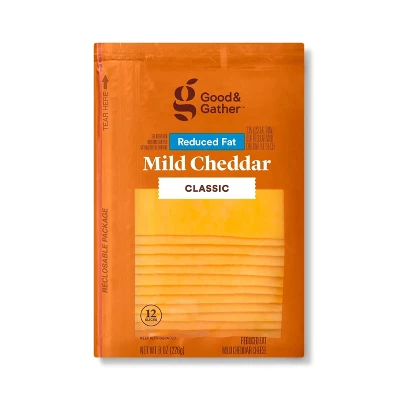 Reduced Fat Mild Cheddar Deli Sliced Cheese - 8oz/12 Slices - Good & Gather™ 5 Reduced Fat Mild Cheddar Deli Sliced Cheese - 8oz/12 Slices - Good & Gather™ - Image 3