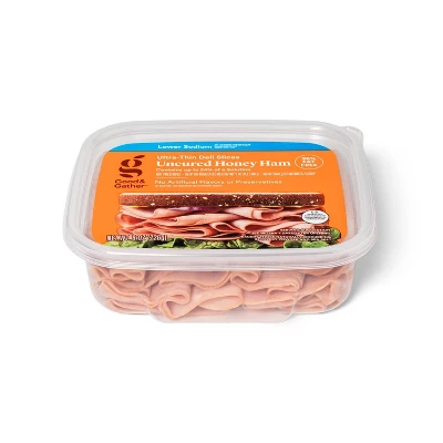 Lower Sodium Uncured Honey Ham Ultra-Thin Deli Slices - 8oz - Good & Gather™ 4 Lower Sodium Uncured Honey Ham Ultra-Thin Deli Slices - 8oz - Good & Gather™ - Image 2