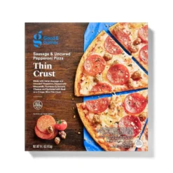 Thin Crust Uncured Pepperoni And Sausage Frozen Pizza - 14.7oz - Good & Gather™ -Good & Gather GUEST 16a9b15a 9950 48df b921 c4da960b86d3