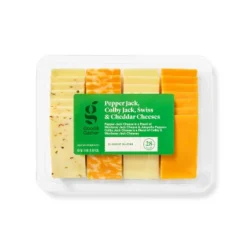 Pepper Jack, Colby Jack, Swiss & Cheddar Cheese Slice Party Tray - 28ct/16oz - Good & Gather™ 9 Pepper Jack, Colby Jack, Swiss & Cheddar Cheese Slice Party Tray - 28ct/16oz - Good & Gather™ -Good & Gather GUEST 17335eab 468a 4285 b45b 2bcb59043266