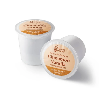 Naturally Flavored Cinnamon Vanilla Light Roast Coffee - 16ct Single Serve Pods - Good & Gather™ 3 Naturally Flavored Cinnamon Vanilla Light Roast Coffee - 16ct Single Serve Pods - Good & Gather™