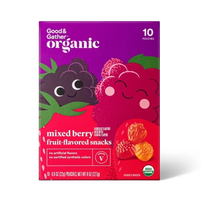 Organic Mixed Berry Fruit Snacks - 8oz/10ct - Good & Gather™ 5 Organic Mixed Berry Fruit Snacks - 8oz/10ct - Good & Gather™ - Image 4