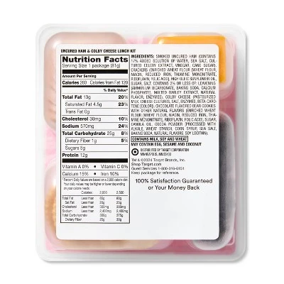 Uncured Ham & Colby Cheese Lunch Kit - 2.9oz - Good & Gather™ 3 Uncured Ham & Colby Cheese Lunch Kit - 2.9oz - Good & Gather™