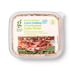 Lower Sodium Oven Roasted Turkey Breast Ultra-Thin Deli Slices - 8oz - Good & Gather™ 7 Lower Sodium Oven Roasted Turkey Breast Ultra-Thin Deli Slices - 8oz - Good & Gather™ -Good & Gather GUEST 258b8f63 c64b 45ef 952a 10eb10fbbb06