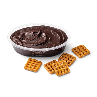Brownie Batter Dessert Hummus With Pretzels - 4.53oz - Good & Gather™ 3 Brownie Batter Dessert Hummus With Pretzels - 4.53oz - Good & Gather™