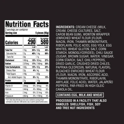 Frozen Jalapeno Cream Cheese Wontons - 6.7oz/10ct - Good & Gather™ 5 Frozen Jalapeno Cream Cheese Wontons - 6.7oz/10ct - Good & Gather™ - Image 3