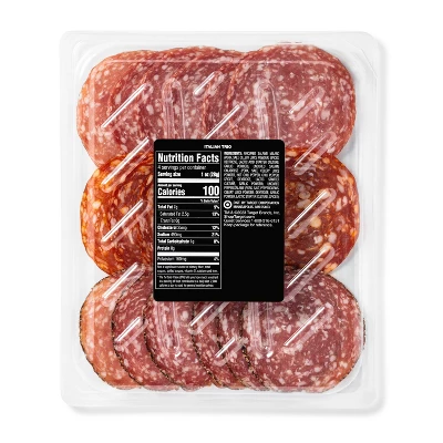 Signature Italian Uncured Salami Trio - 4oz - Good & Gather™ 3 Signature Italian Uncured Salami Trio - 4oz - Good & Gather™