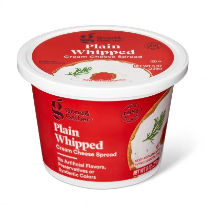 Whipped Plain Cream Cheese Spread - 8oz - Good & Gather™ 3 Whipped Plain Cream Cheese Spread - 8oz - Good & Gather™