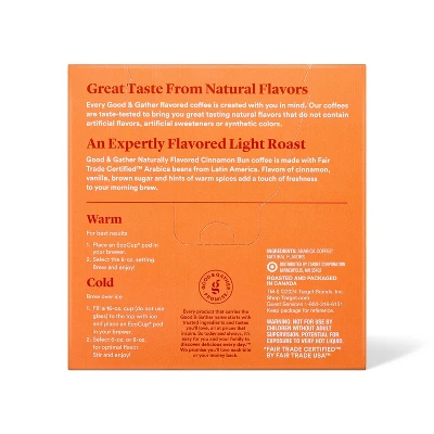 Naturally Flavored Cinnamon Bun With Other Natural Flavors Single Serve Light Roast Coffee - 16ct - Good & Gather™ 4 Naturally Flavored Cinnamon Bun With Other Natural Flavors Single Serve Light Roast Coffee - 16ct - Good & Gather™ - Image 2