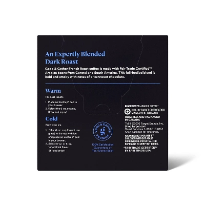 French Roast Dark Roast Coffee - 16ct Single Serve Pods - Good & Gather™ 4 French Roast Dark Roast Coffee - 16ct Single Serve Pods - Good & Gather™ - Image 2