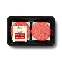 All Natural 85/15 Ground Round Burger Patties - 4pk/1lb - Good & Gather™ -Good & Gather GUEST 3d9f52a5 a139 44cc 90fc d54e31b99ab3