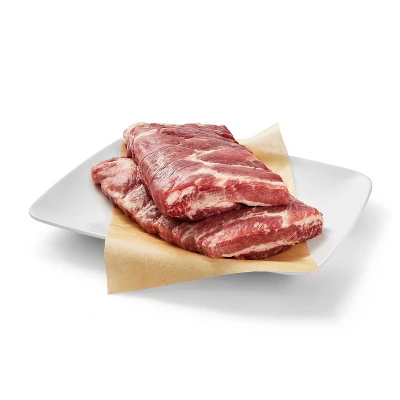 St. Louis-Style Pork Spareribs - 3.29-4.29 Lbs - Price Per Lb - Good & Gather™ 3 St. Louis-Style Pork Spareribs - 3.29-4.29 Lbs - Price Per Lb - Good & Gather™