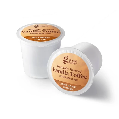 Naturally Flavored Vanilla Toffee With Other Natural Flavors Light Roast Arabica Coffee - 16ct - Good & Gather™ 3 Naturally Flavored Vanilla Toffee With Other Natural Flavors Light Roast Arabica Coffee - 16ct - Good & Gather™