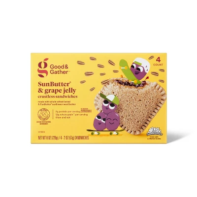 Frozen Sunbutter No Crust Sandwich Grape - 4ct - Good & Gather™ 5 Frozen Sunbutter No Crust Sandwich Grape - 4ct - Good & Gather™ - Image 4