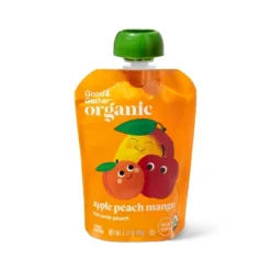 Organic Apple Peach Mango Fruit Puree Pouches - 38.04oz/12ct - Good & Gather™ 8 Organic Apple Peach Mango Fruit Puree Pouches - 38.04oz/12ct - Good & Gather™ -Good & Gather GUEST 460ff9a6 988a 41a4 8a12 05681d6148c2