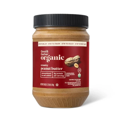 Organic Stir Peanut Butter Creamy - 28oz - Good & Gather™ 5 Organic Stir Peanut Butter Creamy - 28oz - Good & Gather™ - Image 3
