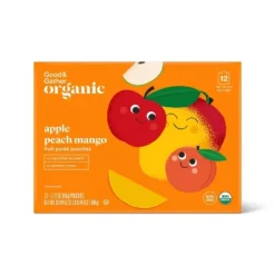 Organic Apple Peach Mango Fruit Puree Pouches - 38.04oz/12ct - Good & Gather™ 9 Organic Apple Peach Mango Fruit Puree Pouches - 38.04oz/12ct - Good & Gather™ -Good & Gather GUEST 4c47c029 e50a 4592 8de5 6ea6e5a48868