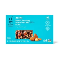 Mini Dark Chocolaty Nuts And Sea Salt With Other Natural Flavors Nut Bars - 7oz/10ct - Good & Gather™ 9 Mini Dark Chocolaty Nuts And Sea Salt With Other Natural Flavors Nut Bars - 7oz/10ct - Good & Gather™ -Good & Gather GUEST 4dcff96d 18b1 4532 ac9f 5edf7d415fa3