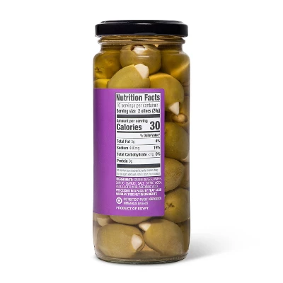 Garlic Stuffed Queen Olives - 7oz - Good & Gather™ 3 Garlic Stuffed Queen Olives - 7oz - Good & Gather™