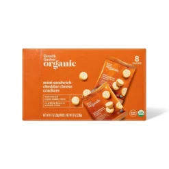 Organic Mini Sandwich Cheddar Cheese Crackers - 8oz/8ct - Good & Gather™ 11 Organic Mini Sandwich Cheddar Cheese Crackers - 8oz/8ct - Good & Gather™ -Good & Gather GUEST 4fc98b35 40d1 4853 bd5a 1c586505ca9f