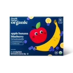 Organic Applesauce Pouches - Apple Banana Blueberry - 12ct - Good & Gather™ -Good & Gather GUEST 528f9022 0964 47d9 b1a0 2c351d268dd3