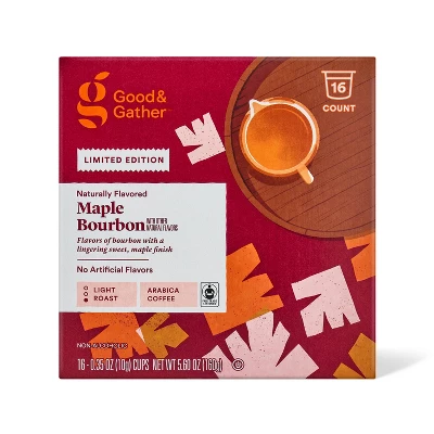 Naturally Flavored Maple Bourbon Light Roast Coffee Pods - 16ct - Good & Gather™ 6 Naturally Flavored Maple Bourbon Light Roast Coffee Pods - 16ct - Good & Gather™ - Image 4