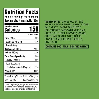 USDA All Natural Homestyle Turkey Meatballs - Frozen - 20oz - Good & Gather™ 6 USDA All Natural Homestyle Turkey Meatballs - Frozen - 20oz - Good & Gather™ - Image 4