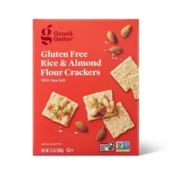 Gluten Free Rice & Almond Flour Crackers With Sea Salt - 3.5oz - Good & Gather™ 9 Gluten Free Rice & Almond Flour Crackers With Sea Salt - 3.5oz - Good & Gather™ -Good & Gather GUEST 5bad0705 83c1 46a1 a943 aa644d312473