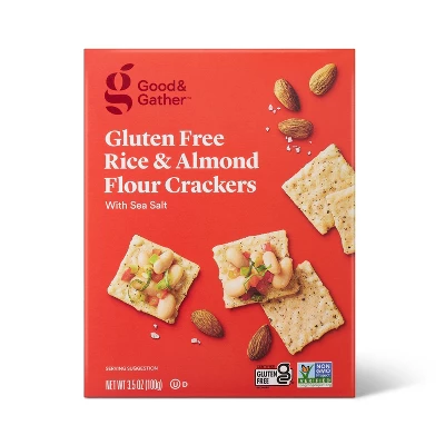 Gluten Free Rice & Almond Flour Crackers With Sea Salt - 3.5oz - Good & Gather™ 6 Gluten Free Rice & Almond Flour Crackers With Sea Salt - 3.5oz - Good & Gather™ - Image 4