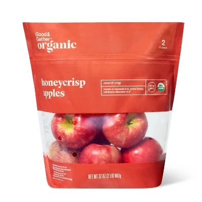 Fresh Organic Honeycrisp Apples - 2lb Bag - Good & Gather™ 6 Fresh Organic Honeycrisp Apples - 2lb Bag - Good & Gather™ - Image 4