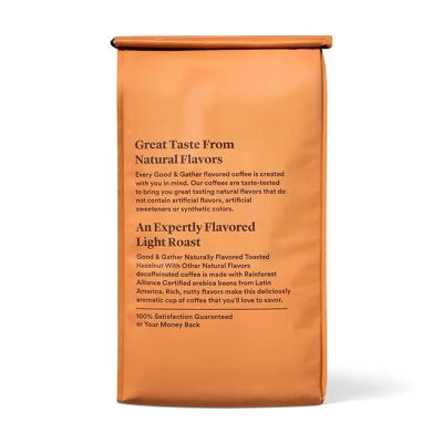 Naturally Flavored Hazelnut Decaf Bagged Light Roast Ground Coffee - 12oz - Good & Gather™ 4 Naturally Flavored Hazelnut Decaf Bagged Light Roast Ground Coffee - 12oz - Good & Gather™ - Image 2