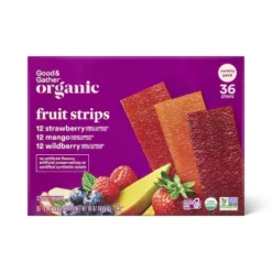 Organic Fruit Strip Variety Pack - Strawberry, Mango, Wildberry - 18oz/36ct - Good & Gather™ 10 Organic Fruit Strip Variety Pack - Strawberry, Mango, Wildberry - 18oz/36ct - Good & Gather™ -Good & Gather GUEST 66d2ad20 98cf 46a0 94e5 e16d5d06d1f1