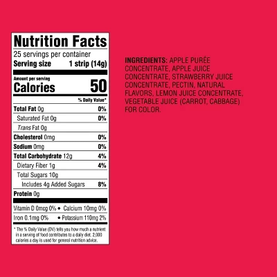 Strawberry Fruit Strips - 25ct/12.5oz - Good & Gather™ 3 Strawberry Fruit Strips - 25ct/12.5oz - Good & Gather™