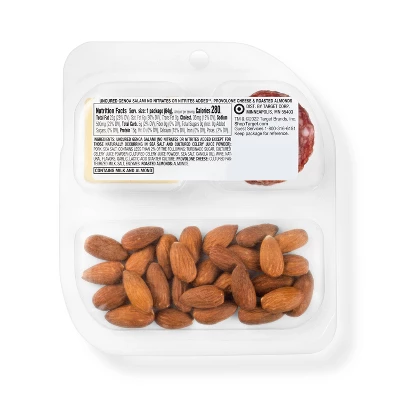 Uncured Genoa Salami, Provolone Cheese And Roasted Almonds Snacker - 2.25oz - Good & Gather™ 4 Uncured Genoa Salami, Provolone Cheese And Roasted Almonds Snacker - 2.25oz - Good & Gather™ - Image 2