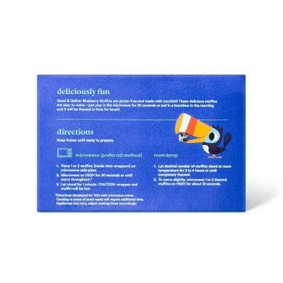 Frozen Gluten Free Blueberry Muffins With Zucchini And Oats - 12oz/6ct - Good & Gather™ 5 Frozen Gluten Free Blueberry Muffins With Zucchini And Oats - 12oz/6ct - Good & Gather™ - Image 3