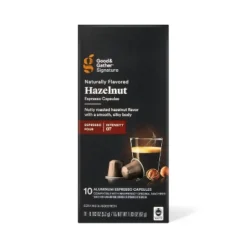 Signature Naturally Flavored Hazelnut Espresso Pods Espresso Roast Coffee - 10ct - Good & Gather™ -Good & Gather GUEST 6e602176 2b45 4e2e a37b b70720b66012