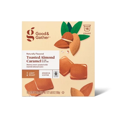 Naturally Flavored Toasted Almond Caramel Light Roast Coffee - 16ct Single Serve Pods - Good & Gather™ 5 Naturally Flavored Toasted Almond Caramel Light Roast Coffee - 16ct Single Serve Pods - Good & Gather™ - Image 4