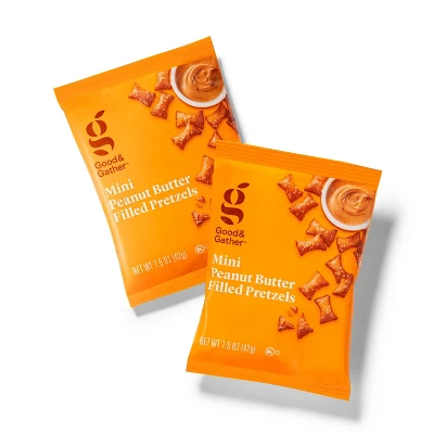 Mini Peanut Butter Filled Pretzels Multipack - 9ct - Good & Gather™ 4 Mini Peanut Butter Filled Pretzels Multipack - 9ct - Good & Gather™ - Image 2