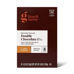 Naturally Flavored Double Chocolate Light Roast Coffee -16ct Single Serve Pods - Good & Gather™ 8 Naturally Flavored Double Chocolate Light Roast Coffee -16ct Single Serve Pods - Good & Gather™ -Good & Gather GUEST 74b7b8f8 55b6 44b7 b440 2dd2e5944e66