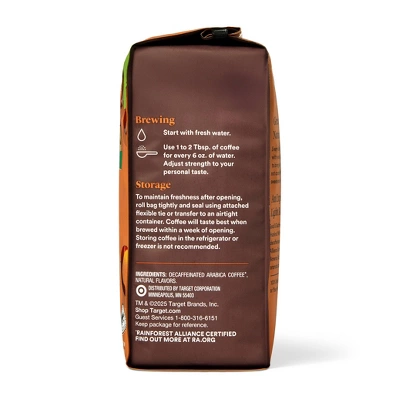 Naturally Flavored Hazelnut Decaf Bagged Light Roast Ground Coffee - 12oz - Good & Gather™ 3 Naturally Flavored Hazelnut Decaf Bagged Light Roast Ground Coffee - 12oz - Good & Gather™
