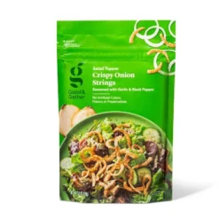 Garlic Pepper Crispy Onion Strings Salad Topper - 3.5oz - Good & Gather™ 7 Garlic Pepper Crispy Onion Strings Salad Topper - 3.5oz - Good & Gather™ -Good & Gather GUEST 7512466b 450f 4086 9f6d dd10c1b6cd68