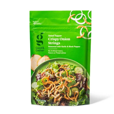 Garlic Pepper Crispy Onion Strings Salad Topper - 3.5oz - Good & Gather™ 5 Garlic Pepper Crispy Onion Strings Salad Topper - 3.5oz - Good & Gather™ - Image 3