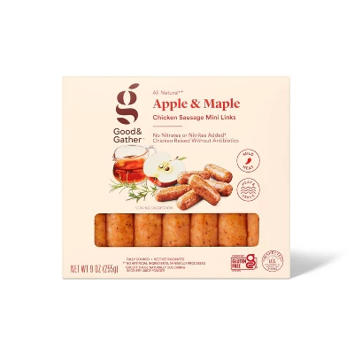Apple & Maple Breakfast Chicken Sausage Mini Links - 9oz - Good & Gather™ 5 Apple & Maple Breakfast Chicken Sausage Mini Links - 9oz - Good & Gather™ - Image 3