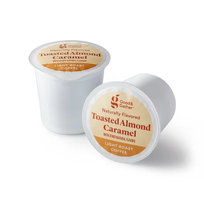 Naturally Flavored Toasted Almond Caramel Light Roast Coffee - 16ct Single Serve Pods - Good & Gather™ 2 Naturally Flavored Toasted Almond Caramel Light Roast Coffee - 16ct Single Serve Pods - Good & Gather™
